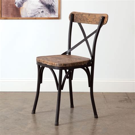 farm house metal chairs|rustic metal dining chairs.